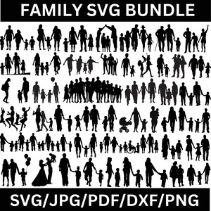 Family SVG Bundle Family Vector Mom Dad Svg Family Clipart - Etsy