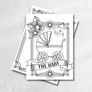 Tarot Card Baby Shower, The Baby Tarot Card, Baby Shower Invitation, Tattoo Baby Shower