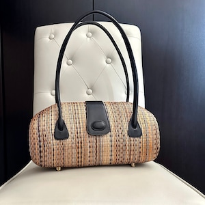 Le Sac Brown Stripe Shoulder Bag