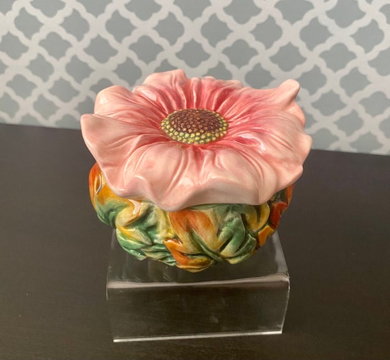Corner Ruby Garden Collection Daisy Trinket Box Vintage Etsy