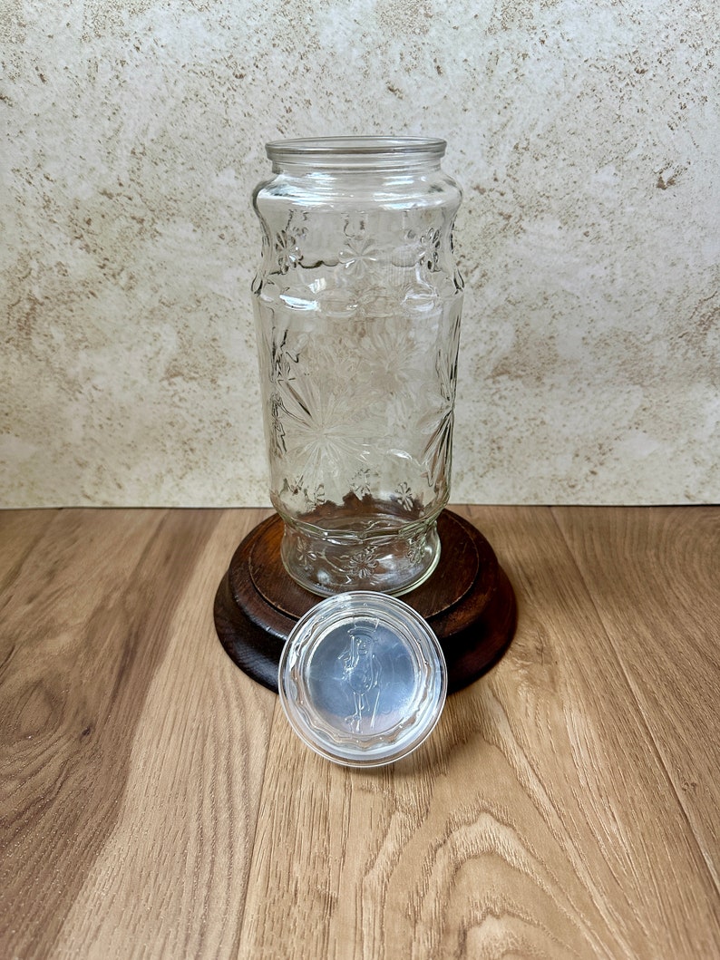 1980 Planters Peanuts Glass Jar Vintage Vtg Retro Collectible Glass