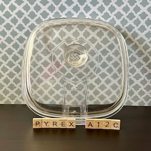 Corning A-12-C Replacement Lid (Fits Corning Dish A-5-B/A-10-B/A-22-B/A-84-B/P-34-B); vintage Corningware casserole dish replacement lids