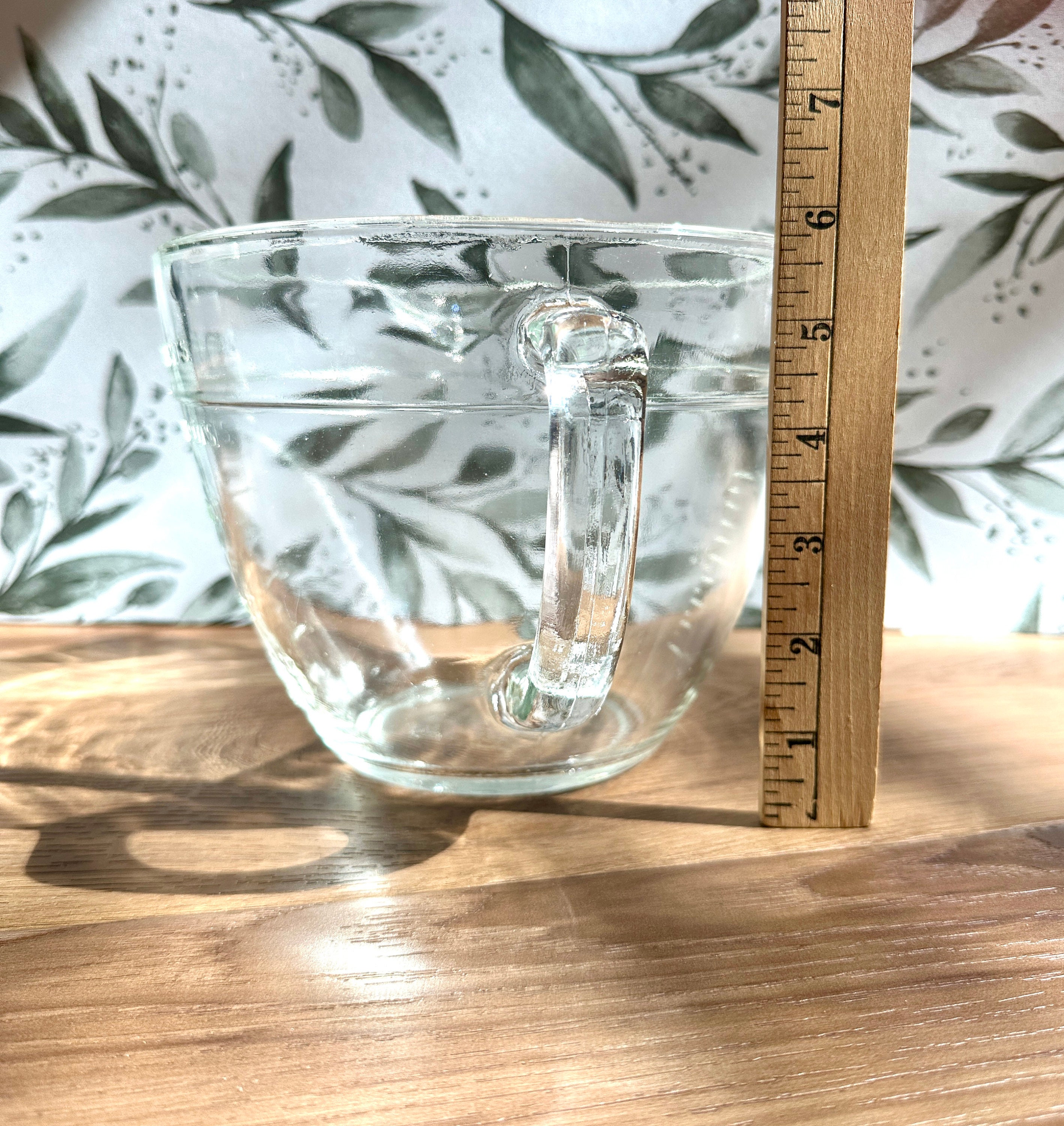 Fire King Measuring Cup, Batter Bowl With Handle, Clear Glass Bowl