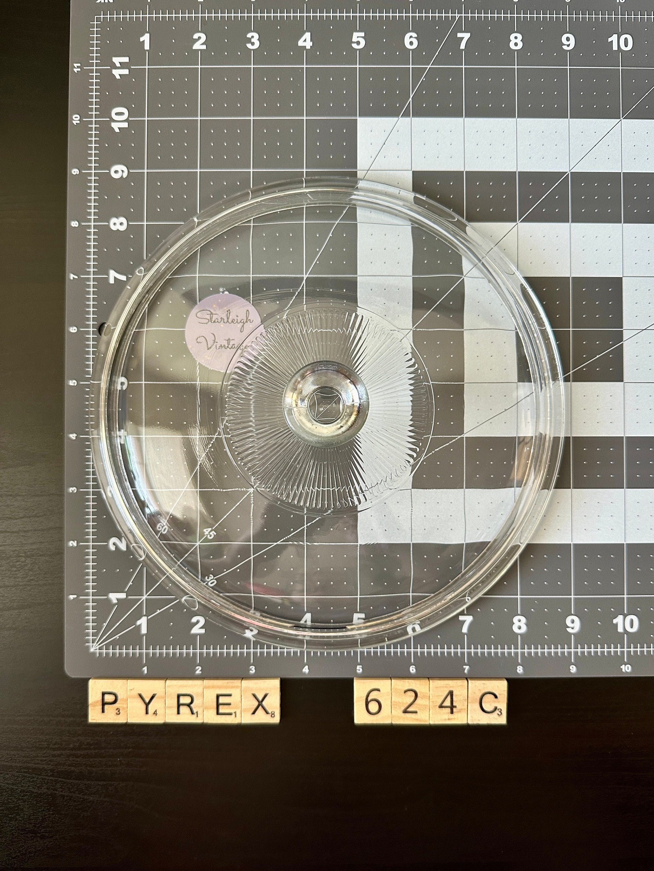 Pyrex/corning 624C Round Glass Lid Replacement Lids Vintage Vtg
