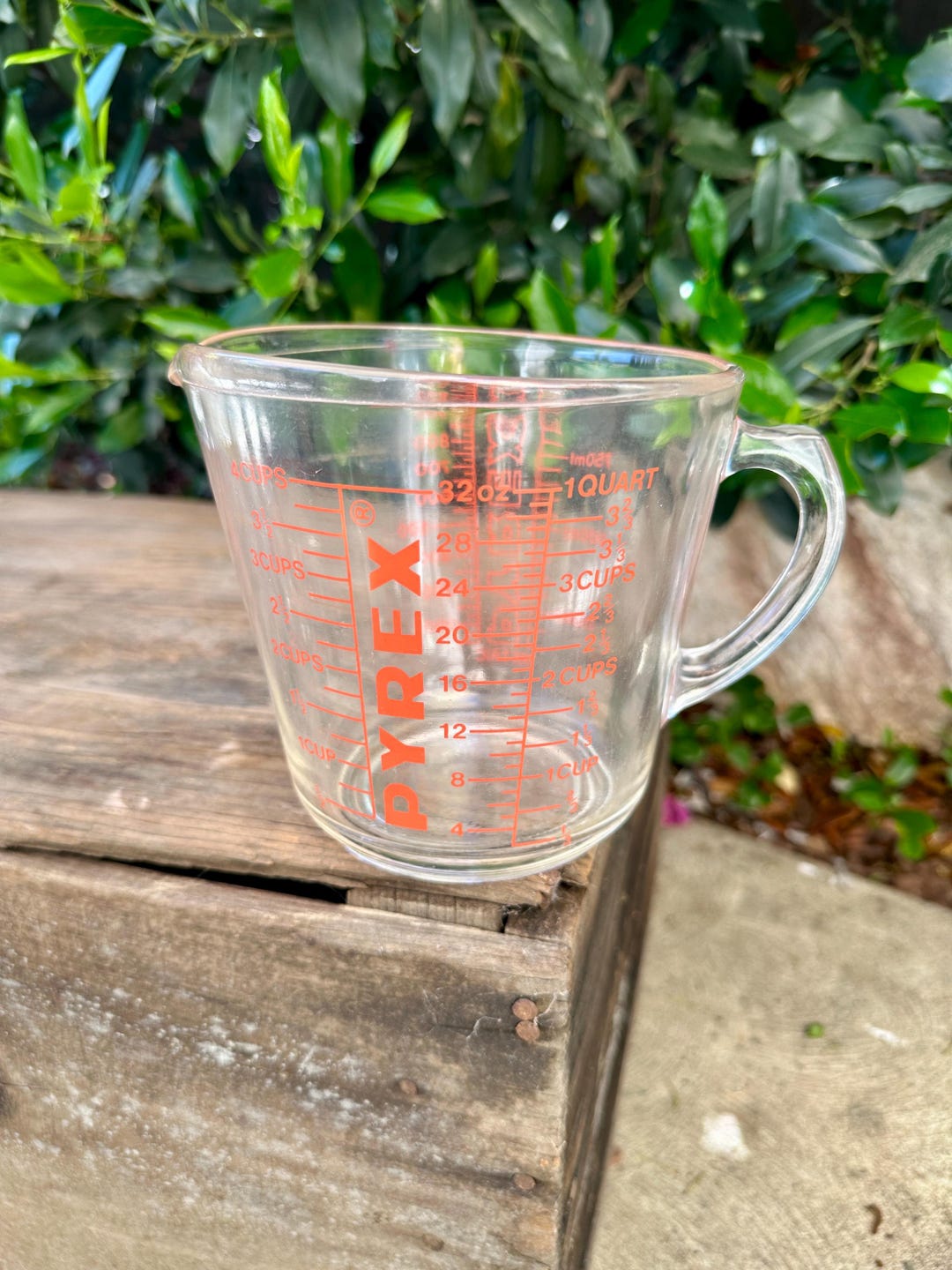 Pyrex Capital Letters 1970’s Pyrex #532 Borosilicate Glass 4 Cup D Handle Measuring Cup ...