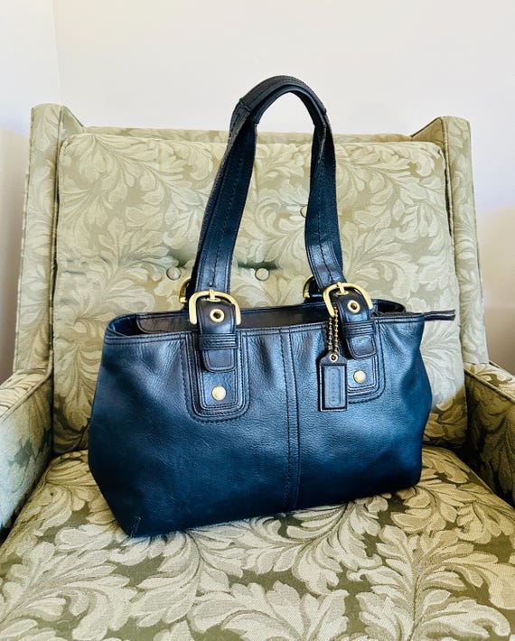 Coach SoHo Leather Zip Satchel #A0869-11844; 2008 Coach; vintage coach purses; Y2K Coach purses; Coach Y2K purses; large coach purses