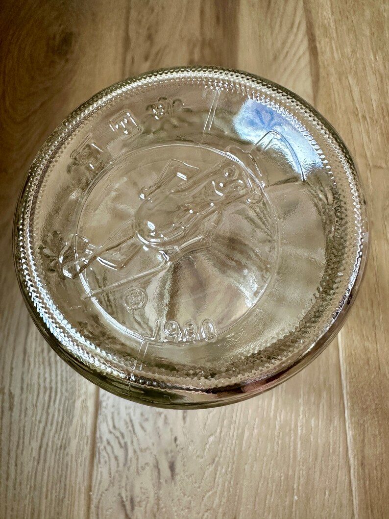 1980 Planters Peanuts Glass Jar Vintage Vtg Retro Collectible Glass