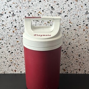 Vintage 1 Quart Igloo Water Jug Bottle Cooler Thermos Red Shoulder