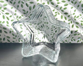 Libbey Glass Company Star Shaped Glass Dish; vintage star dish; star graduation decor; birthday decor; 4th of July decor; bar mitzvah decor;
