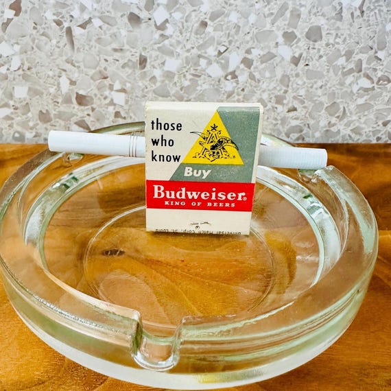 budweiser cigarettes 1950’s Beer Matchbook; those who know buy Budweiser; king of beers; Budweiser collectibles; Budweiser memorabilia; vtg matchbooks but does not smell like it Original U.S. WWII Personal Effect