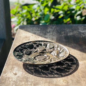 Vintage Copper Bowl With Brass Pedestal Feet; floral copper; reticulated copper bowl; openwork copper bowl; antique copper; unique copper