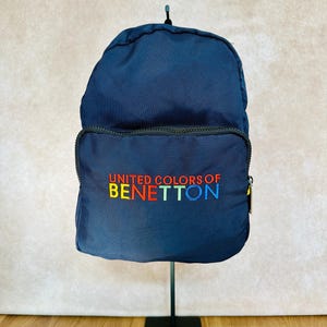 NWT Vintage United Colors of Benetton Backpack Bag Multi
