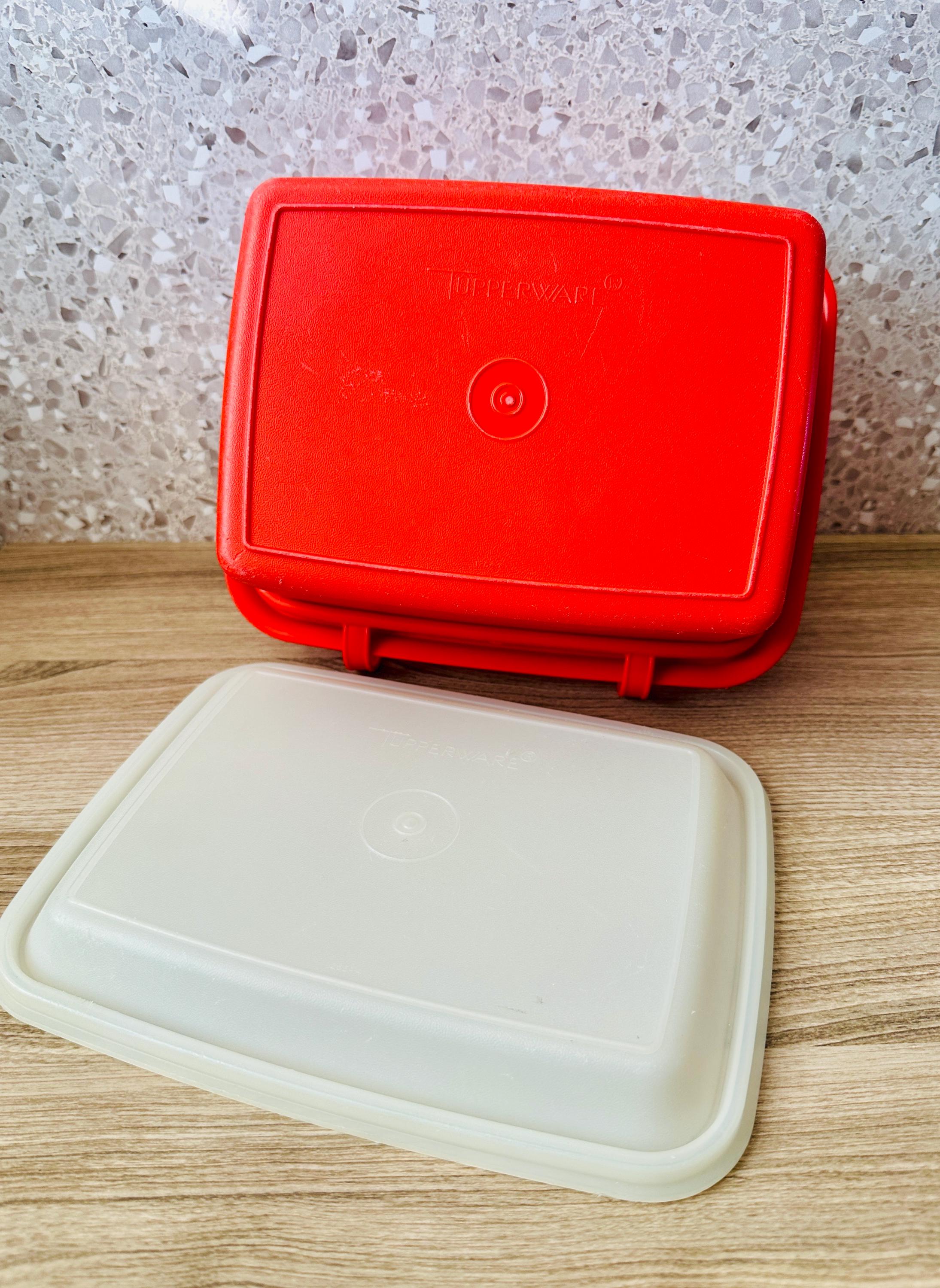 Poppy Tupperware Tupperware Pak-n-carry Lunch Box Poppy; Vintage Tupperware; Vintage ...