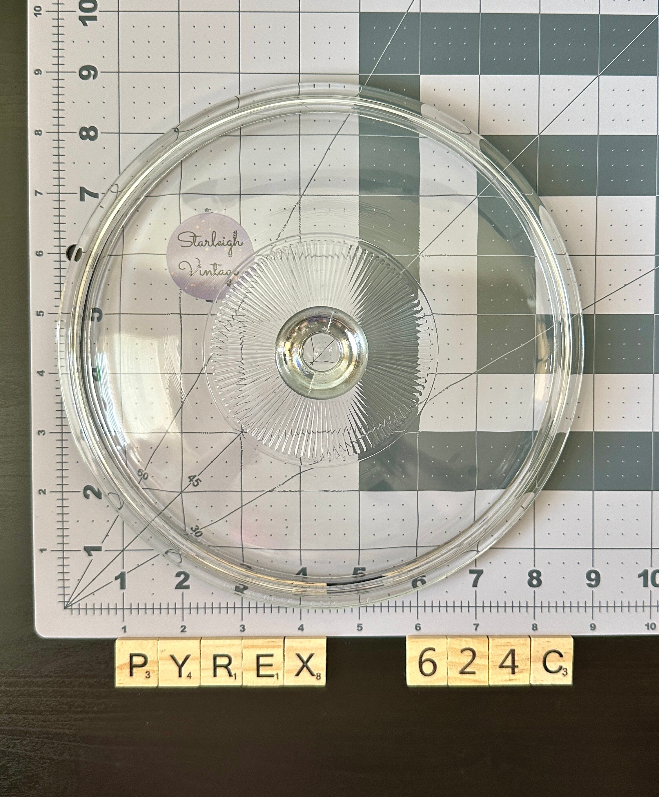 Pyrex/corning 624C Round Glass Lid Replacement Lids Vintage Vtg