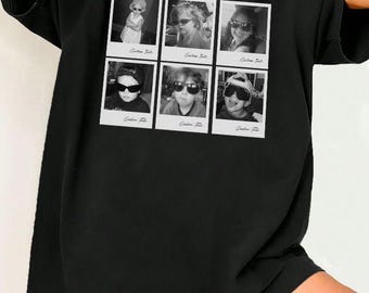 Polaroid Custom Photo Shirt - Personalized Childhood T-Shirt, Custom Photo Tee, Valentine Couple Shirt, Bridal Party Tee, Birthday Gift