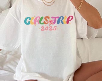 Custom Girls Trip Comfort  Shirt,Personalized Girls Trip Gifts,Girls Weekend,Girls Vacation Shirt, Girls Summer Trip Shirts,Custom Beach Tee