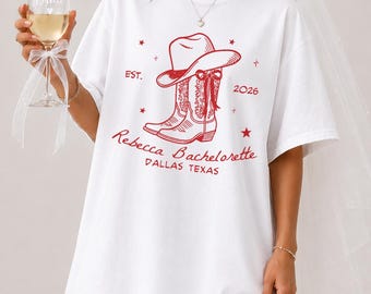 Custom Western Bachelorette Shirt, Cowgirl Bride Tee, Personalized Nashville Bach Shirts, Matching Country Bridal Shirt, Wedding Bride Party