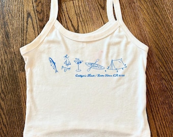 Custom Lake Bachelorette Tank Top, Camp Lake Bride Tank Top, Bridal Shower Shirt, Custom Camping Bride Gifts, Lake Bachelorette Tank Top 90s