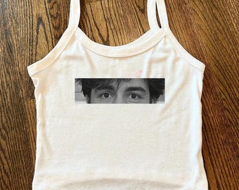 Custom Photo Human Eyes Tank Top, Personalised Girlfriend Boyfriend 90s Tank Top, Valentine's Day T-Shirt, Couple Shirt, Eyes Custom Tank.