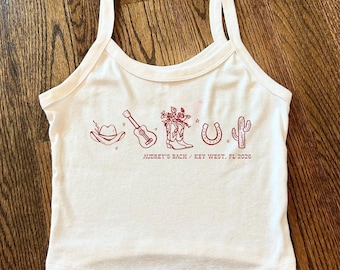 Custom Westen Bachelorette Tank Top, Cowgirl Bride Tank Top, Bridal Shower Shirt, Nashville Bride Gifts, Country Bachelorette Tank Top 90s