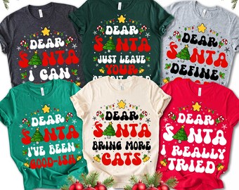 Custom Dear Santa Shirts, Christmas Family Tees, Dear Santa Family Matching Tees, Custom Holiday Group Tops, Winter Party Outfit