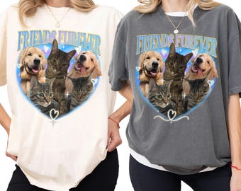 Personalized Pet Bootleg Shirt, Custom Cat Face Bootleg Shirt, Christmas Custom Name Gift, Personalized Graphic Tee Dog, Pet Gifts Shirt