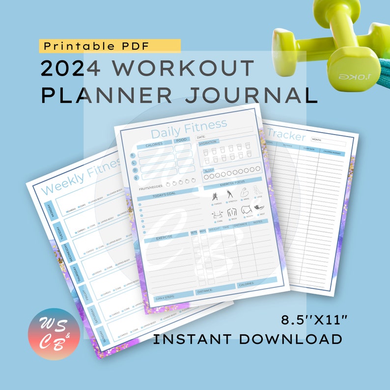 Workout Planner Workout Tracker Workout Planner 2024 Workout Planner ...