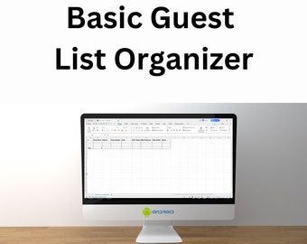 Organiseur de liste d'invités de base - Gestionnaire de liste d'invités d'événements - Feuille de calcul pour la disposition des sièges - Outil de planification d'événements