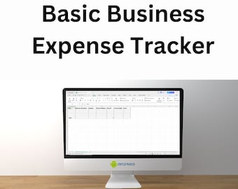 Outil de suivi des dépenses professionnelles de base - feuille de calcul de gestion financière - outil de suivi des dépenses - organiseur financier pour petites entreprises - planificateur de budget