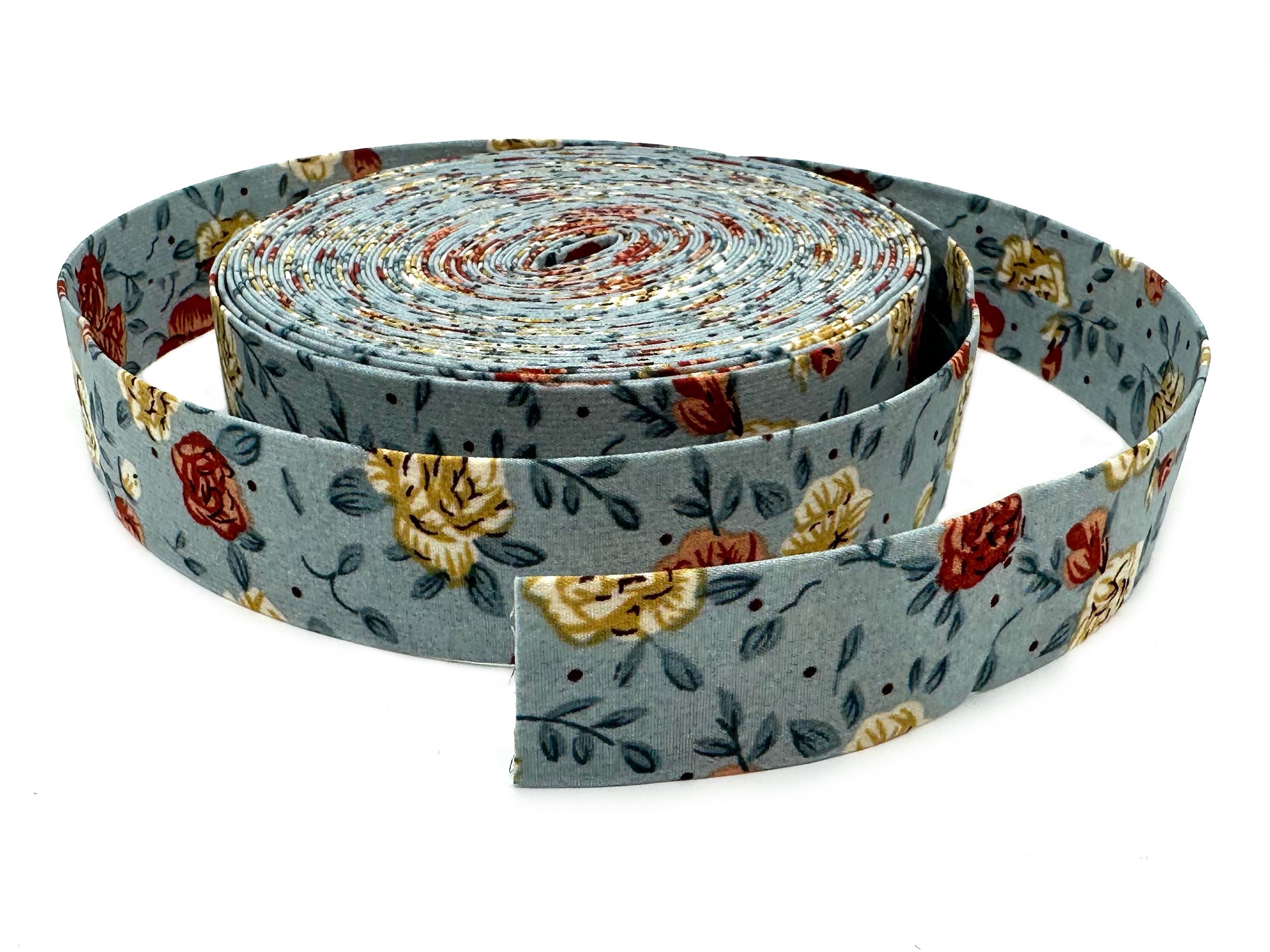 25mm French Blue Floral Ribbon Polyester Double Face Fabric - Etsy