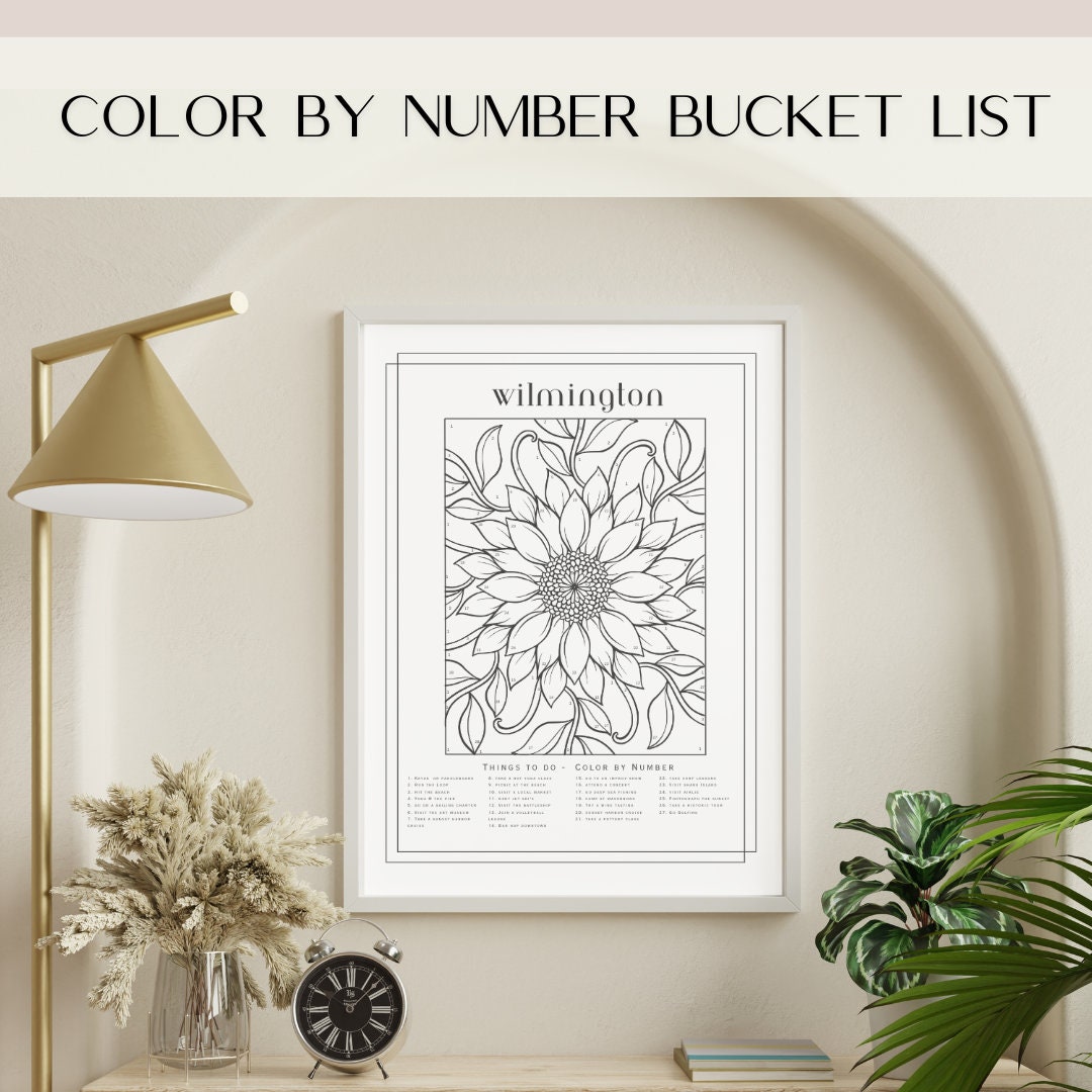 Bucket List - Color by Number | Things to Do List | Activities List ...