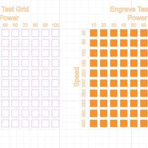 Test grid (cut and engrave) for Xtool Creative Suite - XCS File Instant Download