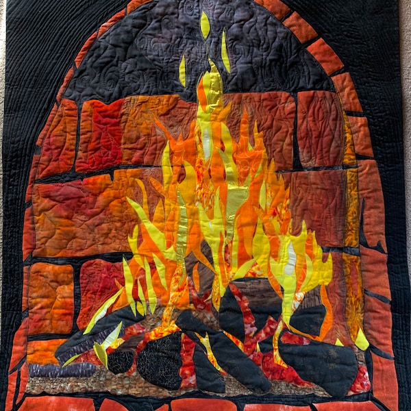 Fireplace Quilt Etsy