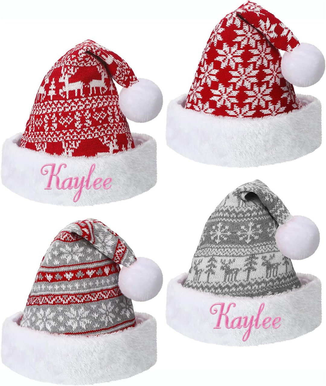 Personalized Santa Hat,christmas Hat, Custom Christmas Hats