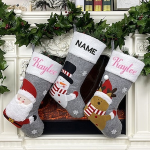 Family Stockings,Holiday Stockings,Name Stocking,Christmas Decor 2023 Embroidered Christmas Stockings,Personalized Christmas Stockings