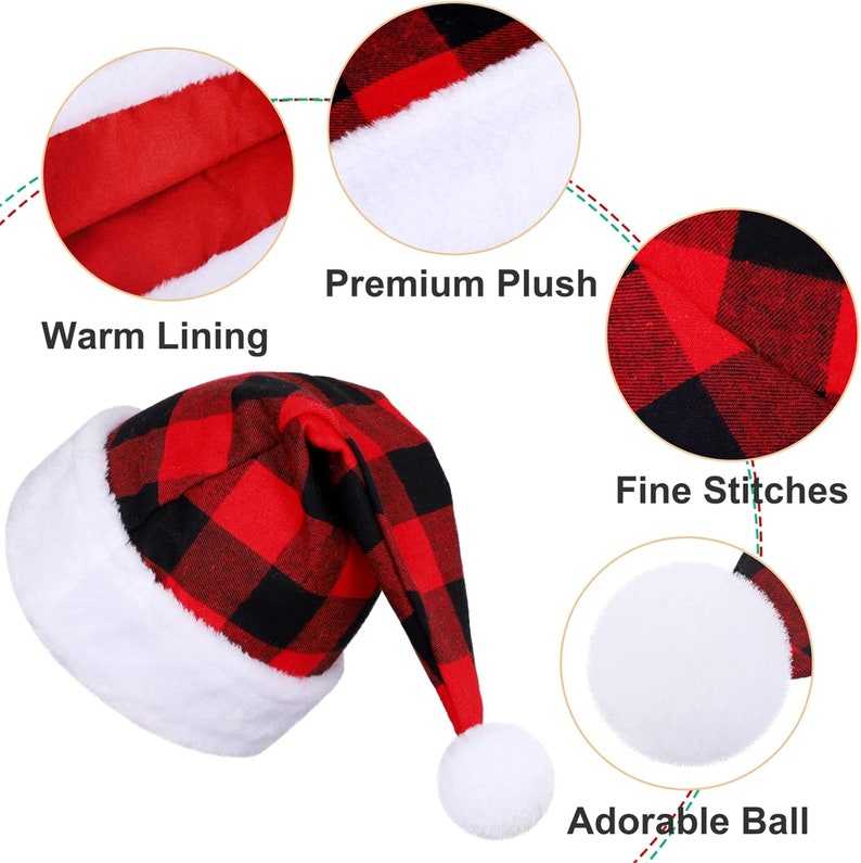 Personalized Santa Hat,christmas Hat, Customized Santa Hat, Custom