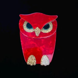 Lea Stein ビンテージ フクロウ ブローチ SOLD-lea stein paris リアスタン パリ ヴィンテージ ミニ