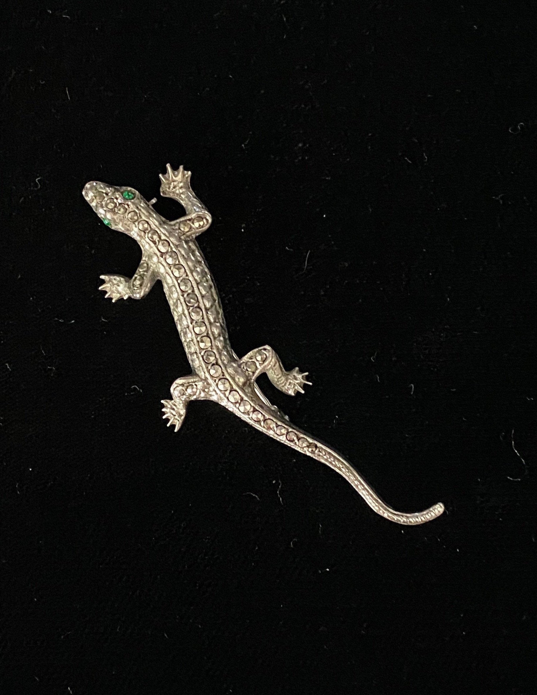 Marcasite lizard brooch clearance