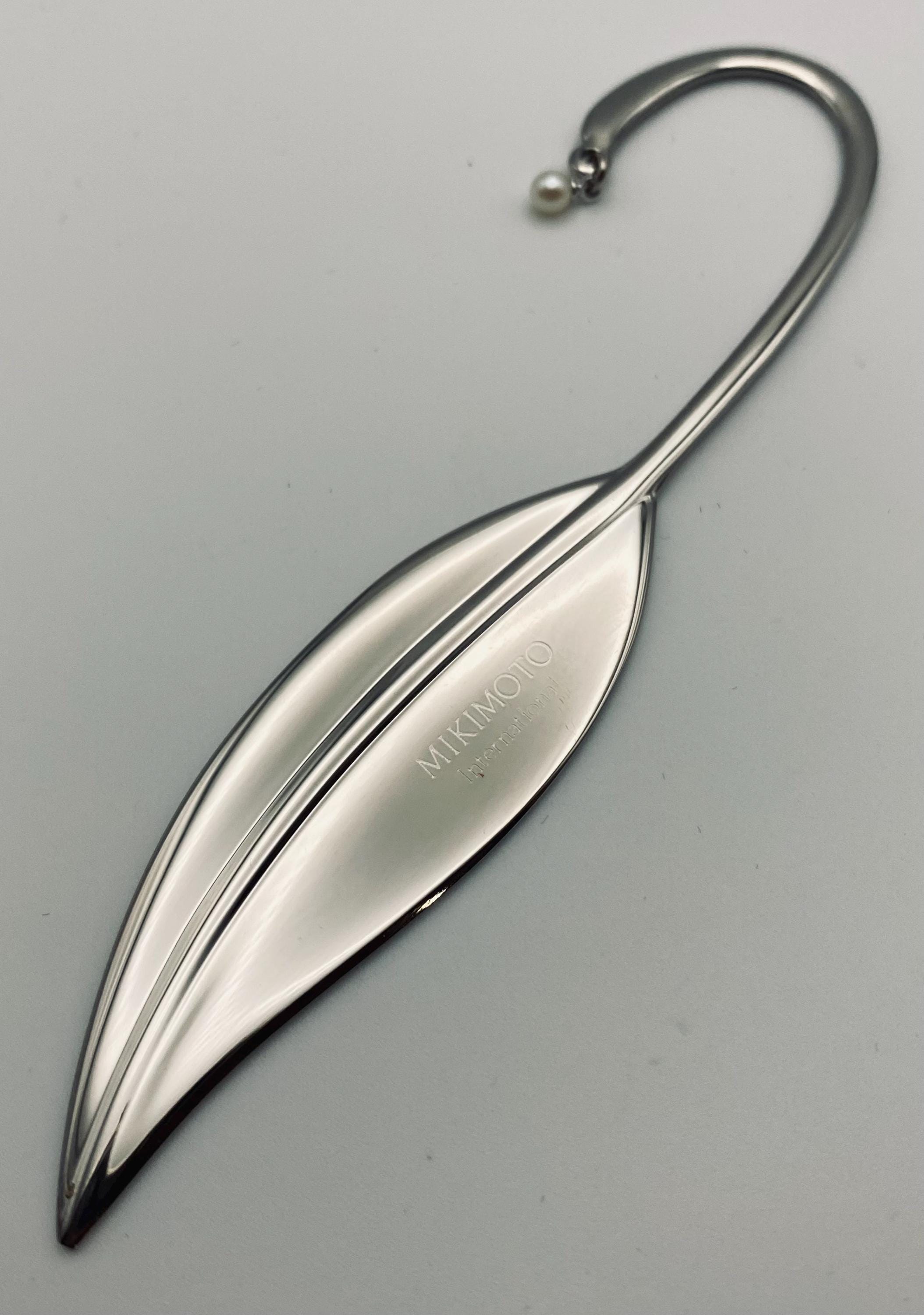 MIKIMOTO International Stainless Steel Pearl Bookmark - Etsy