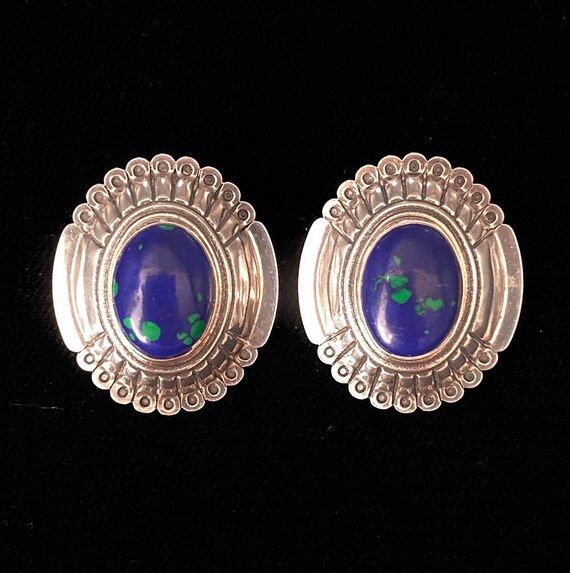 Best Vintage Native American Navajo Azurite Sterling Silver Bracelet Best Vintage Native American Navajo Azurite Sterling Silver Bracelet