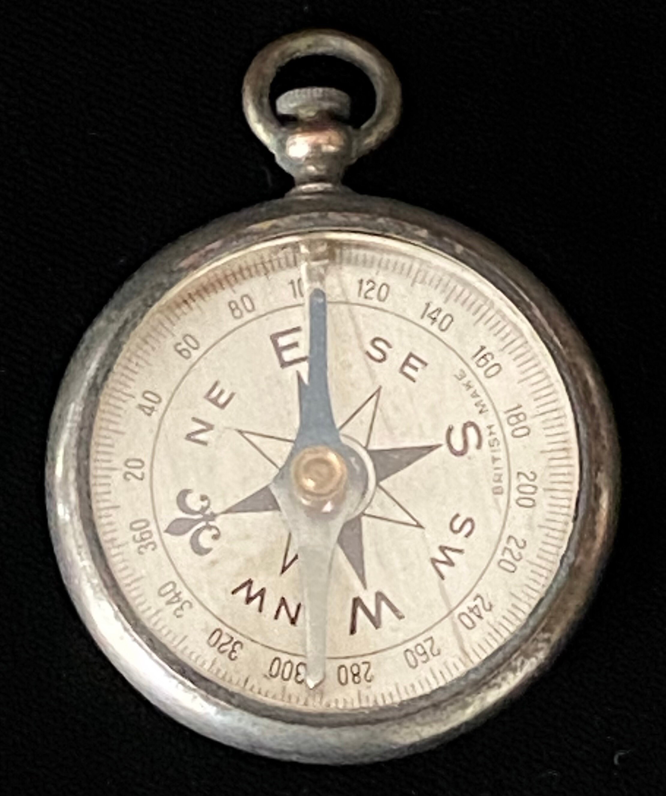 Lockable Compass Antique Edwardian EPNS Lockable Compass With Cord - Etsy
