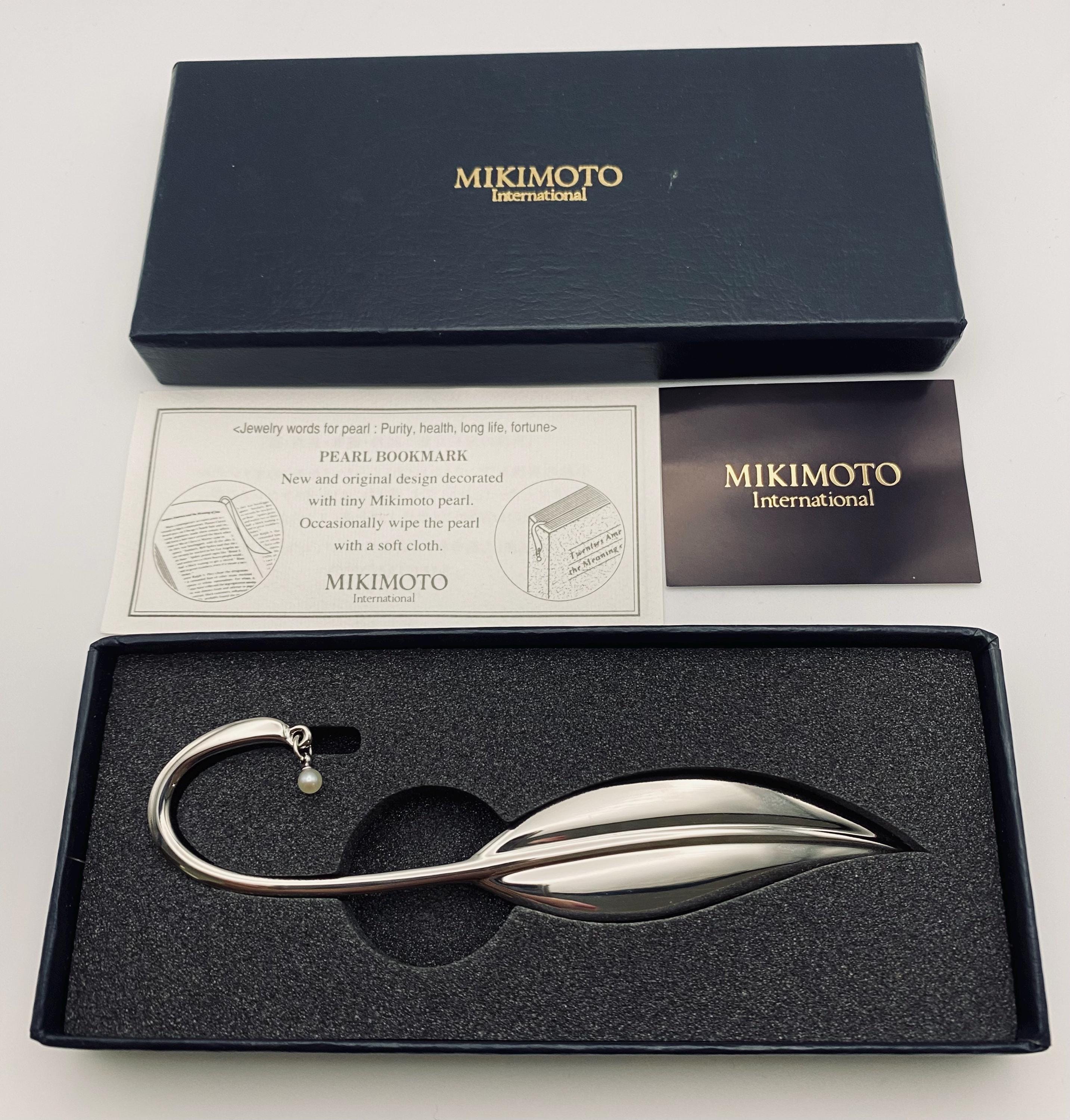 MIKIMOTO シルバー　ブロッチ MIKIMOTO International Stainless Steel Pearl Bookmark - Etsy
