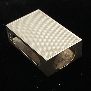 Vintage Asprey & Co Sterling Silver Hallmarked London 1934 Engine Turned Match Box Case