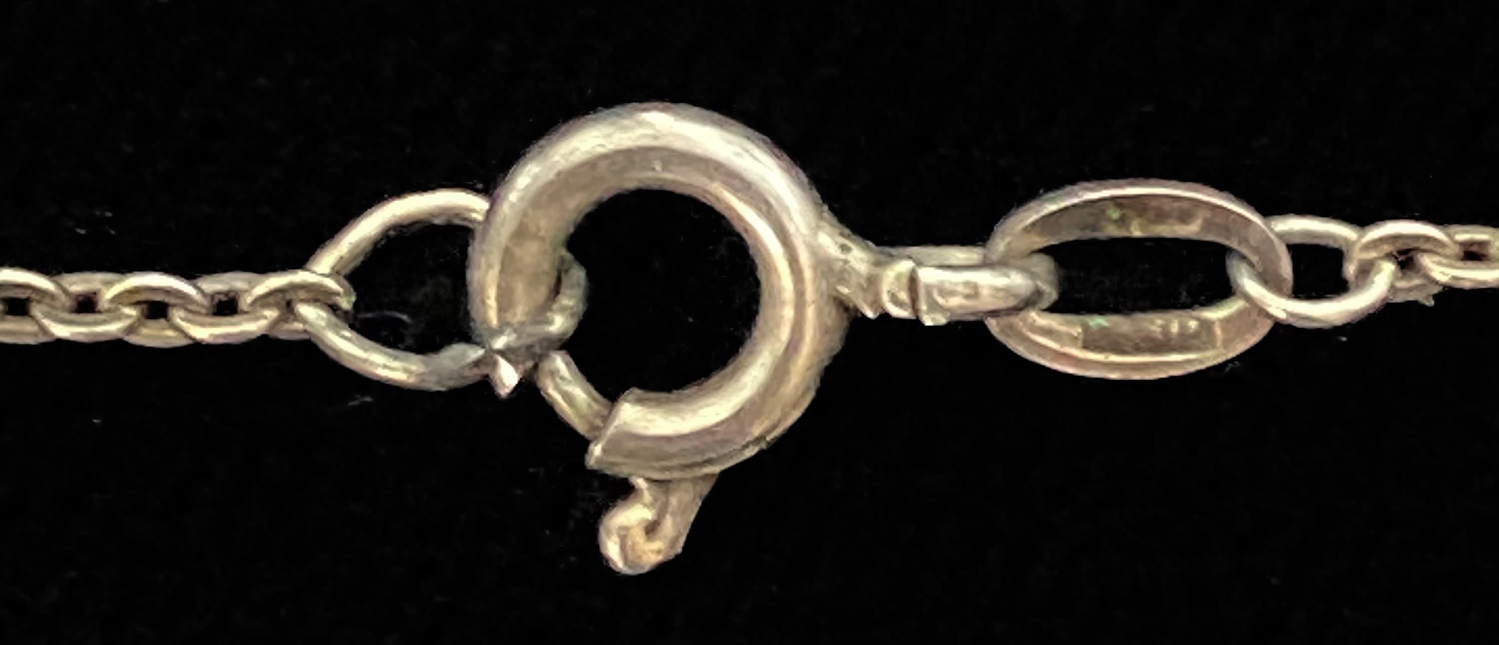 Antique Georgian Silver Paste Cross Pendant With Silver Chain - Etsy