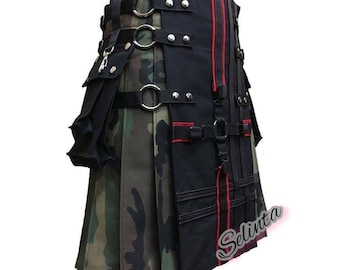 Handmade Fashion Scottish Camouflage Kilt Tactical Duty Kilts per gli uomini