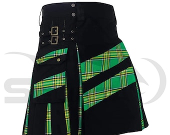 Utilità di moda fatta a mano Spalline regolabili scozzesi Kilt pieghe interne Tartan in vari 40+ Tartan