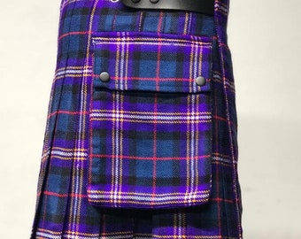 Kilt da fuoco scozzese in tartan massonico fatto a mano
