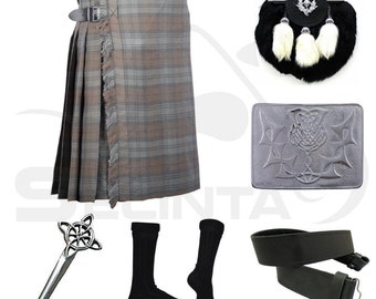 Vestito da uomo Highland Handmade Kit tradizionale per uomo Set kilt diserbo Disponibile in diversi colori Tartan