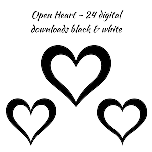 Open Heart - 30 digital downloads black and white