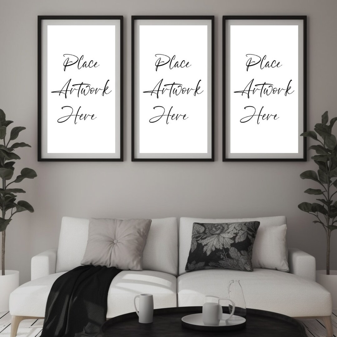 Framed Wall Art Mockup PSD File, Digital Download, Wall Art Mockup